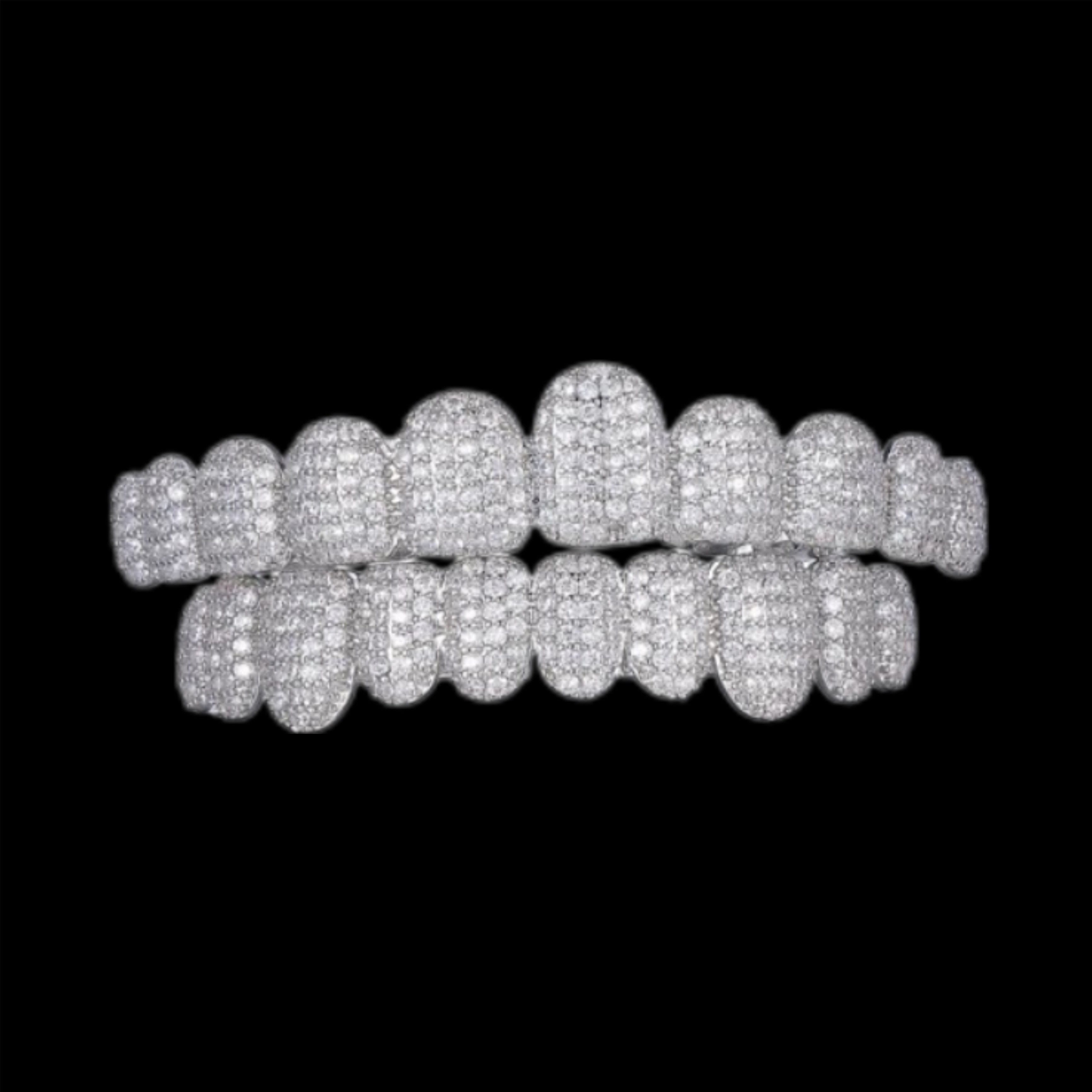 10K Iced Out Diamond Perm Look Grill