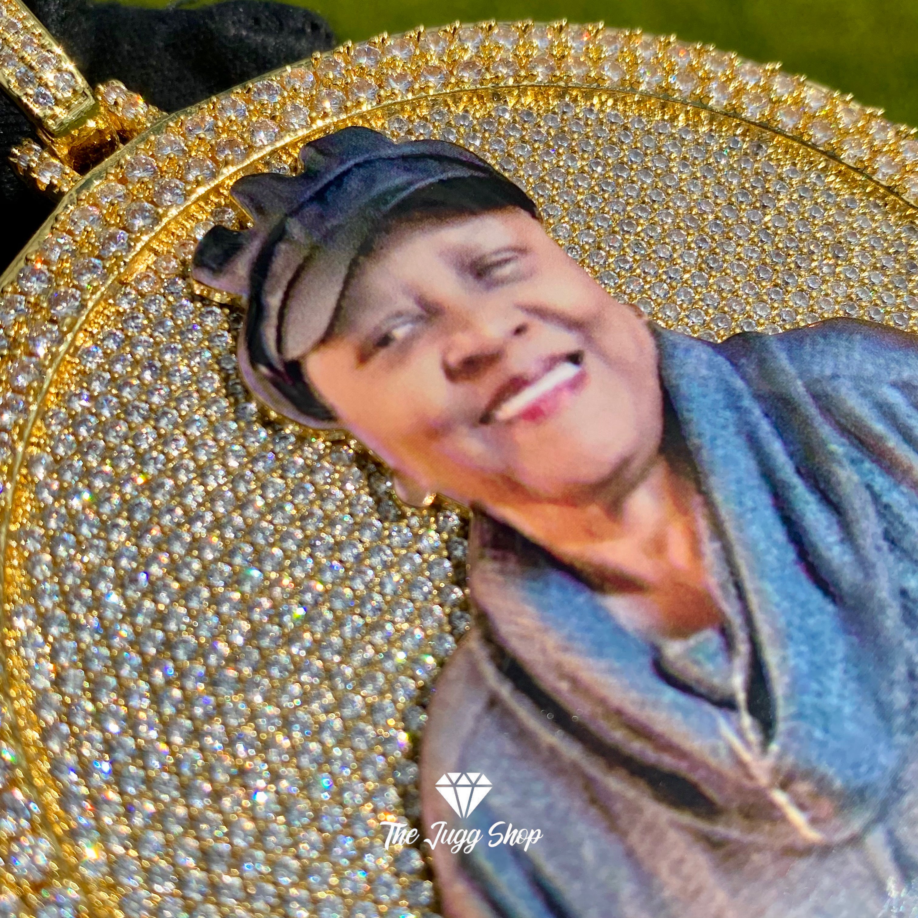 Custom 10K Iced Out 3D Print Diamond Photo Charm