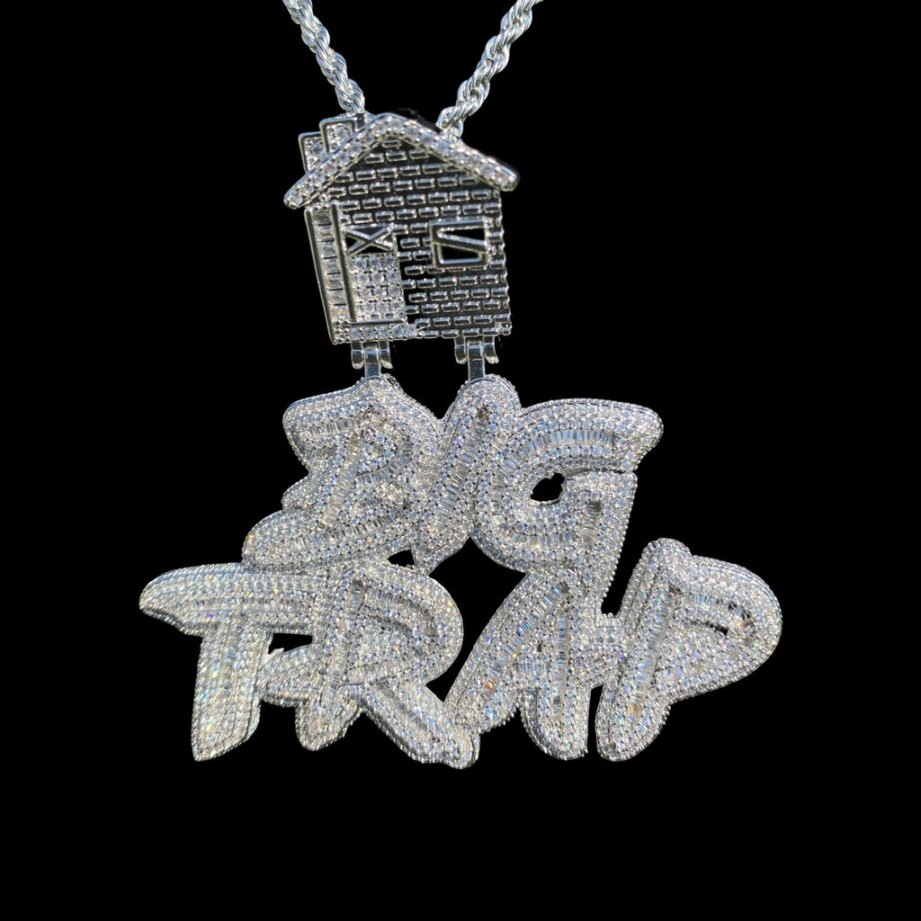 Iced Out “Big Trap” with Trap House Pendant