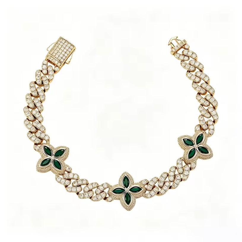 Iced Out Diamond Designer Van Cleef Bracelet