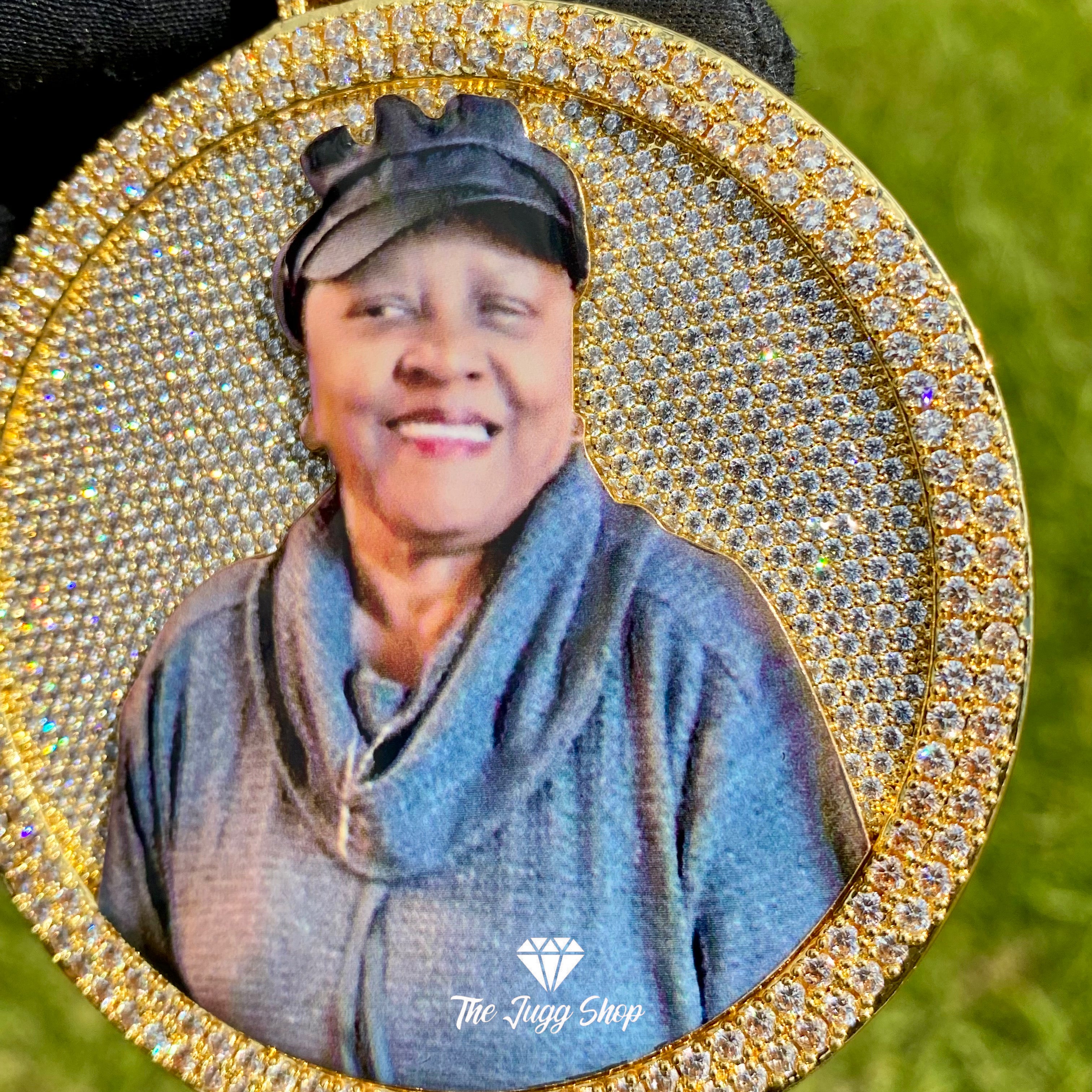 Custom 10K Iced Out 3D Print Diamond Photo Charm