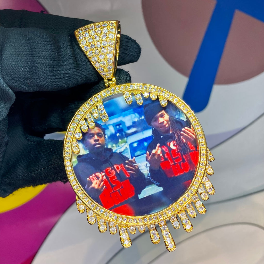 Custom Diamond Drip Photo Charm