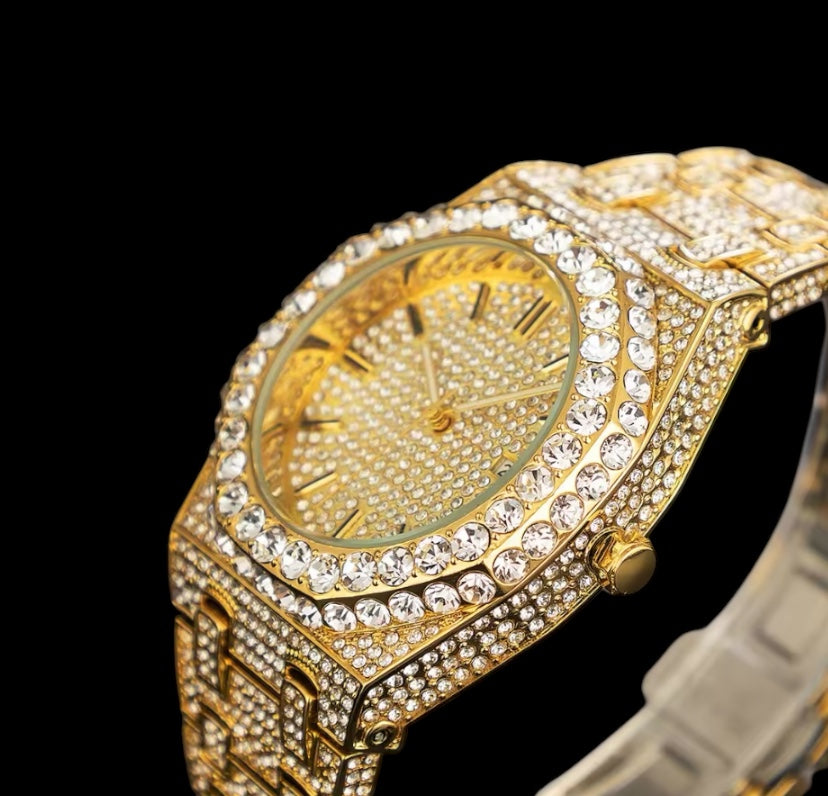 Iced Out 40mm Gold Fully Diamond Watch