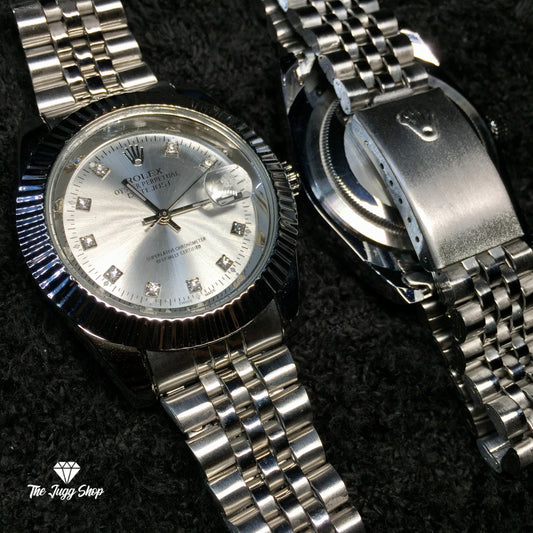 Silver/Silver Plain Presidential Jubilee Luxury RLX Watch