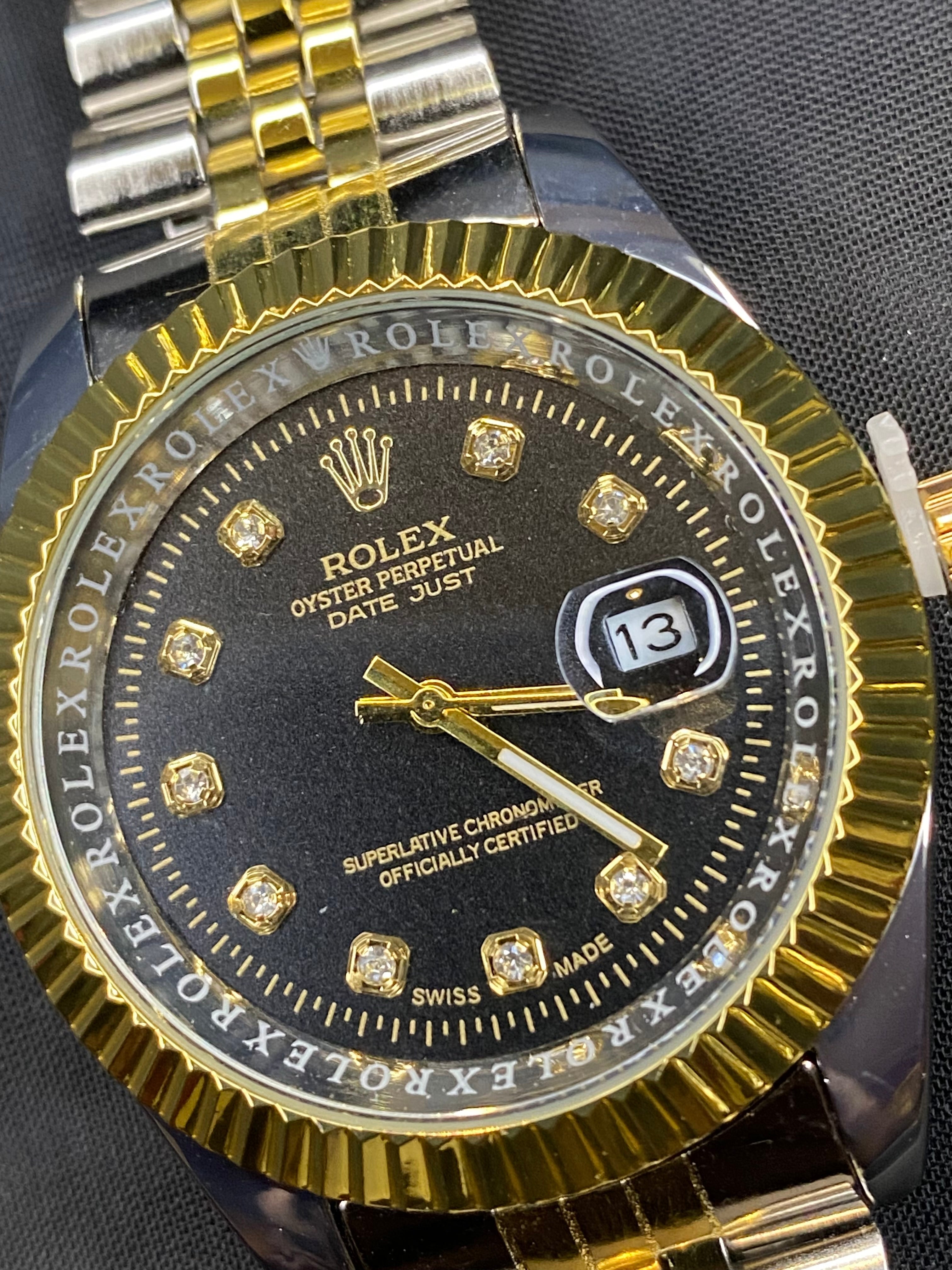 Two Tone Luxury Plain Jubilee RLX Watch