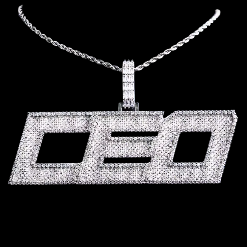 NEW Iced Out Custom Diamond Name Pendant