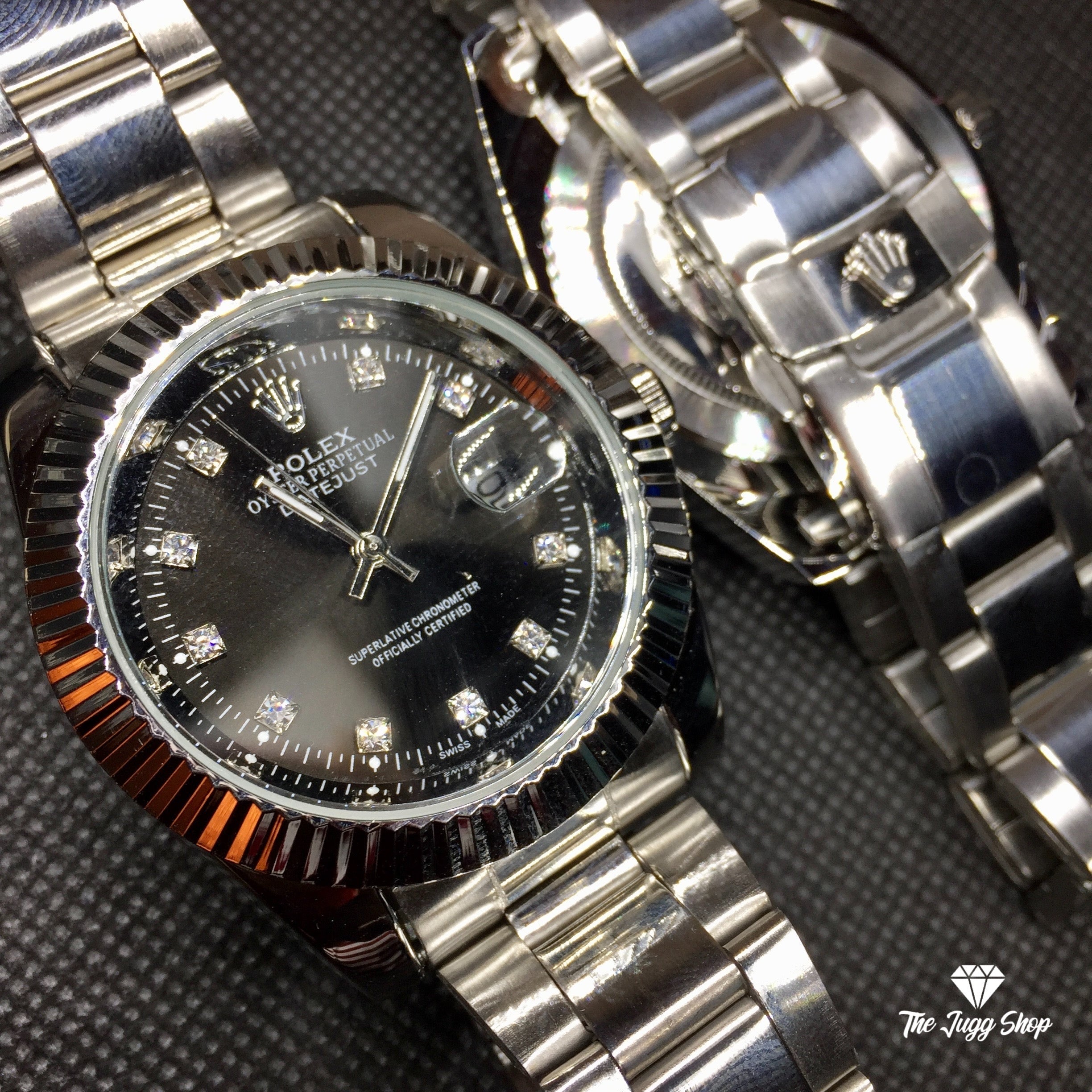 Silver/Black Plain Presidential Luxury RLX Watch