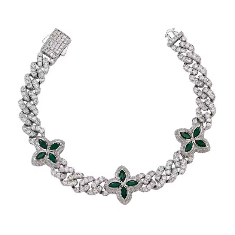Iced Out Diamond Designer Van Cleef Bracelet