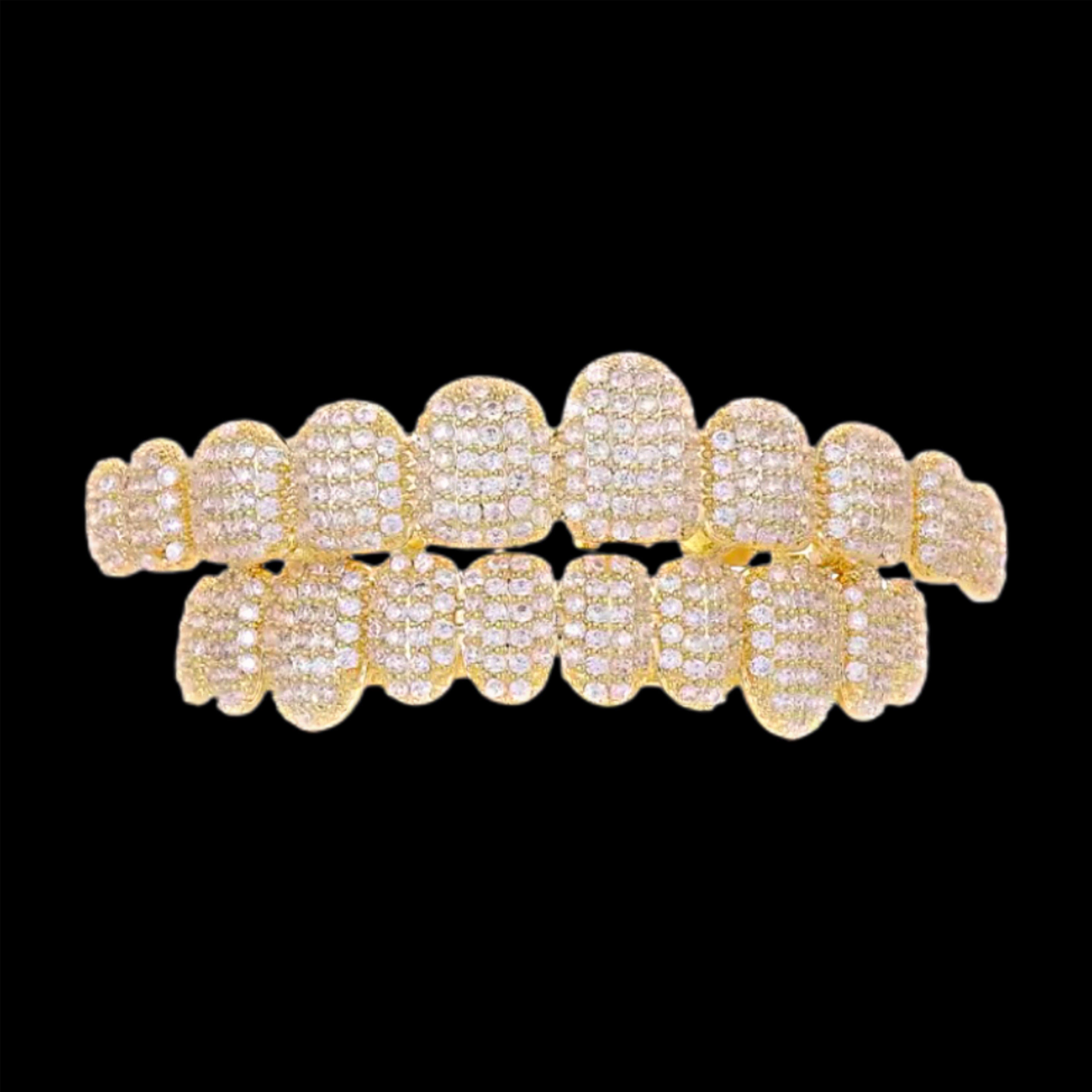 10K Iced Out Diamond Perm Look Grill