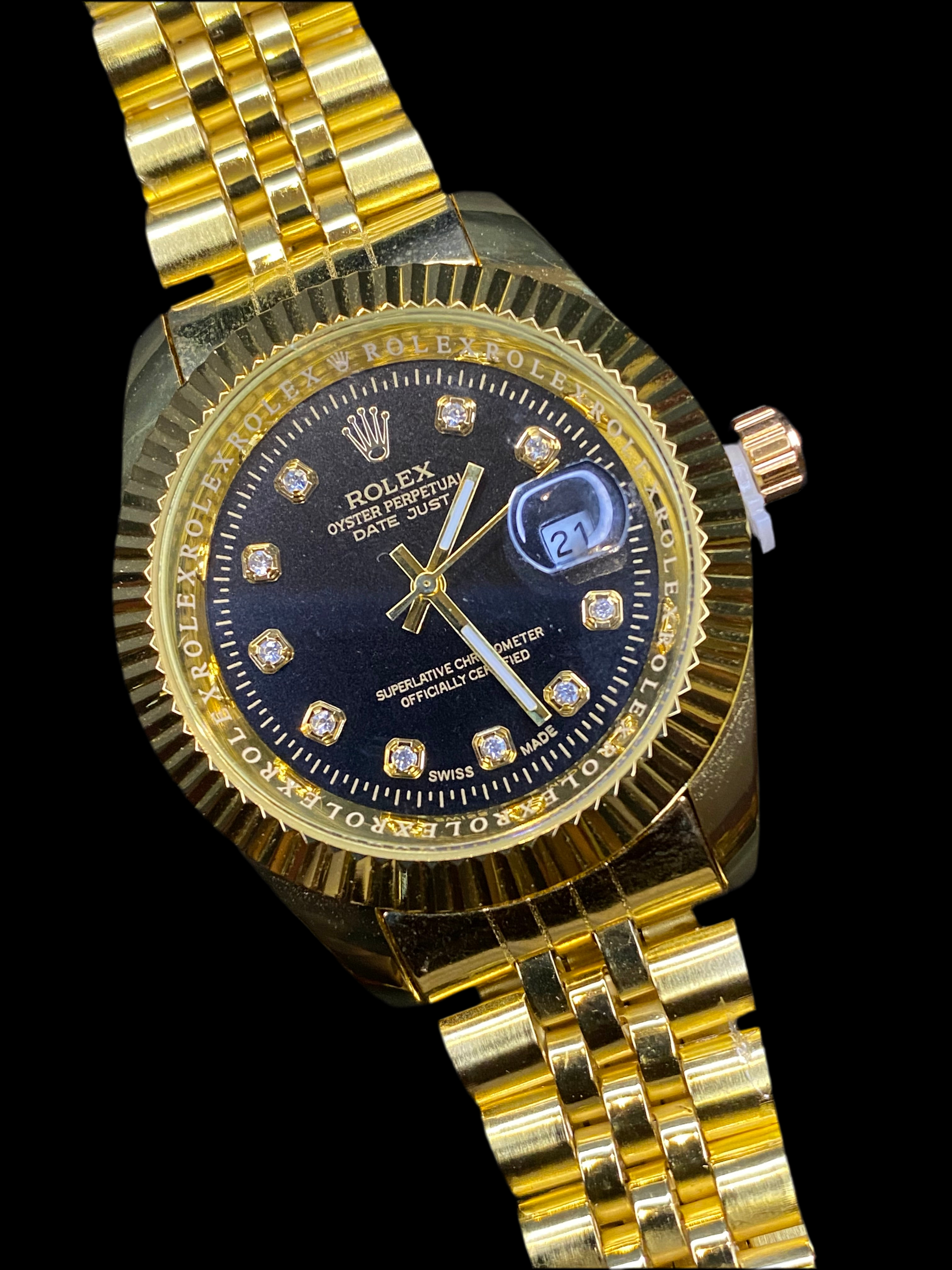 Gold Luxury Plain Jubilee Day-Date RLX Watch