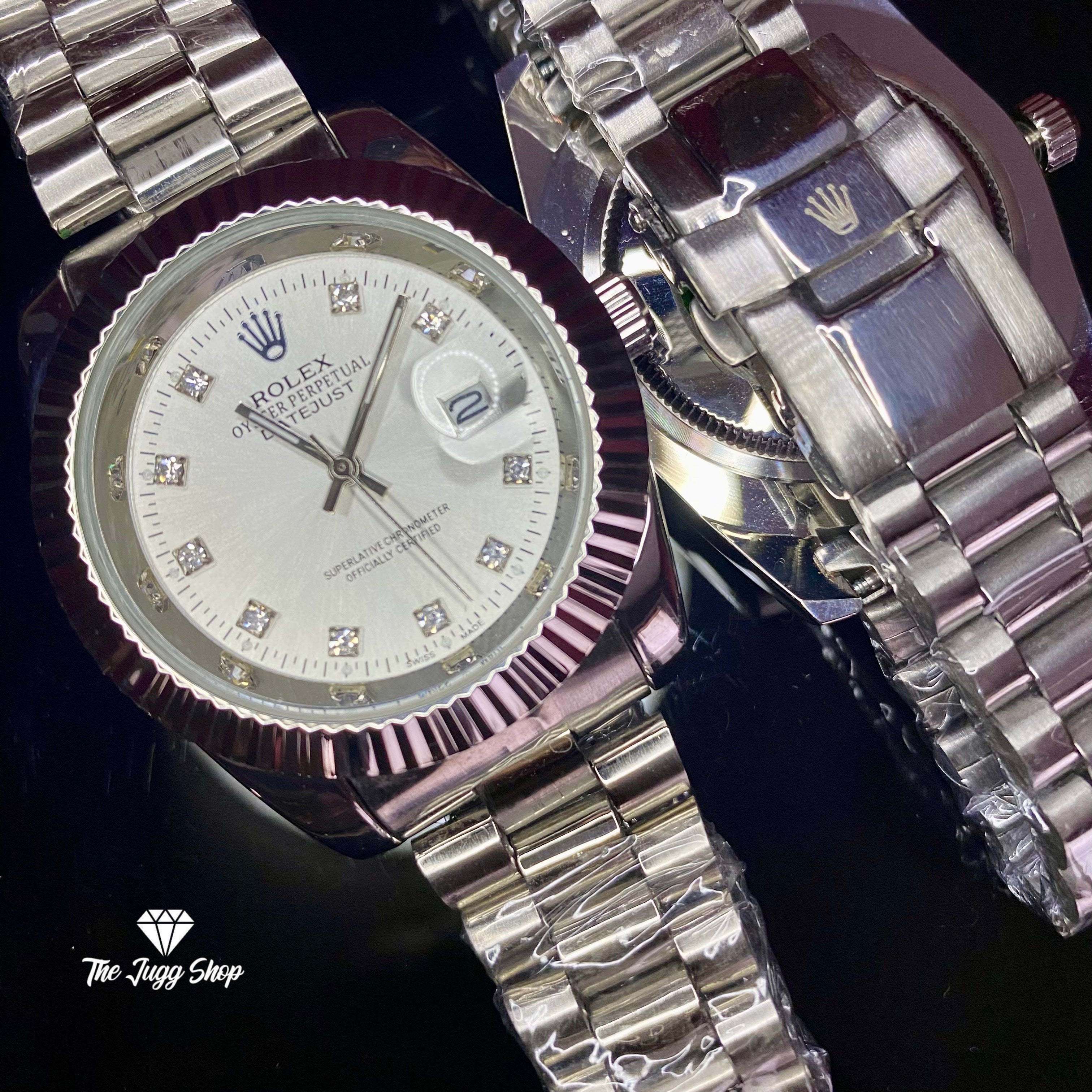 Silver/Silver Plain Presidential Luxury RLX Watch