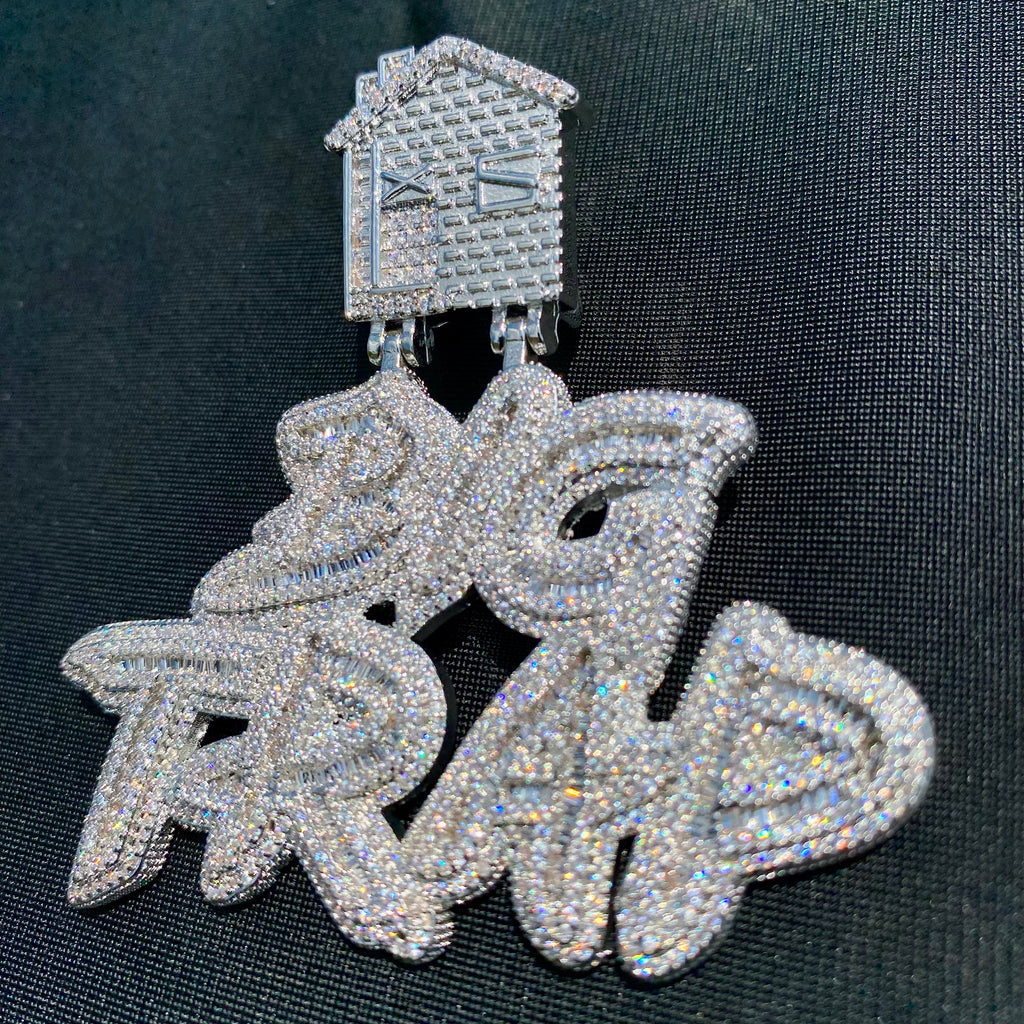 Iced Out “Big Trap” with Trap House Pendant