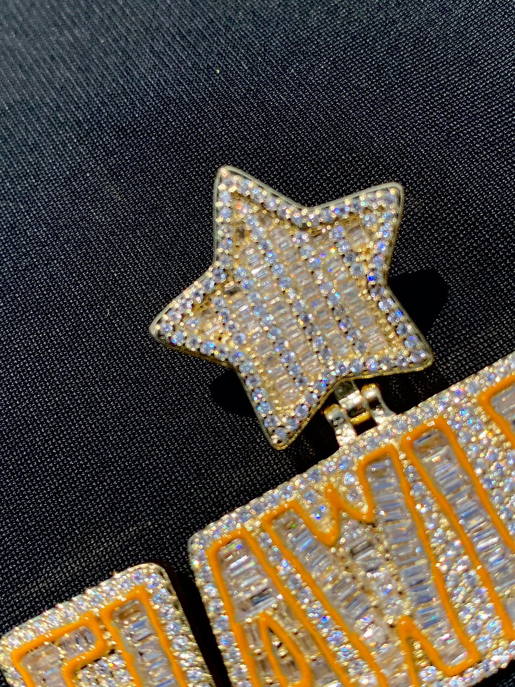 Iced Out “Flawless” Star Baguette Pendant