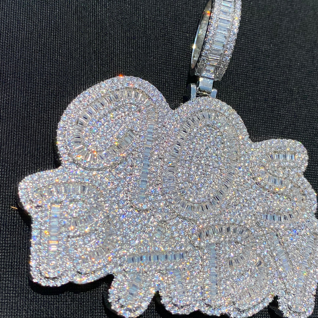Iced Out “90s Baby” Baguette Diamond Pendant