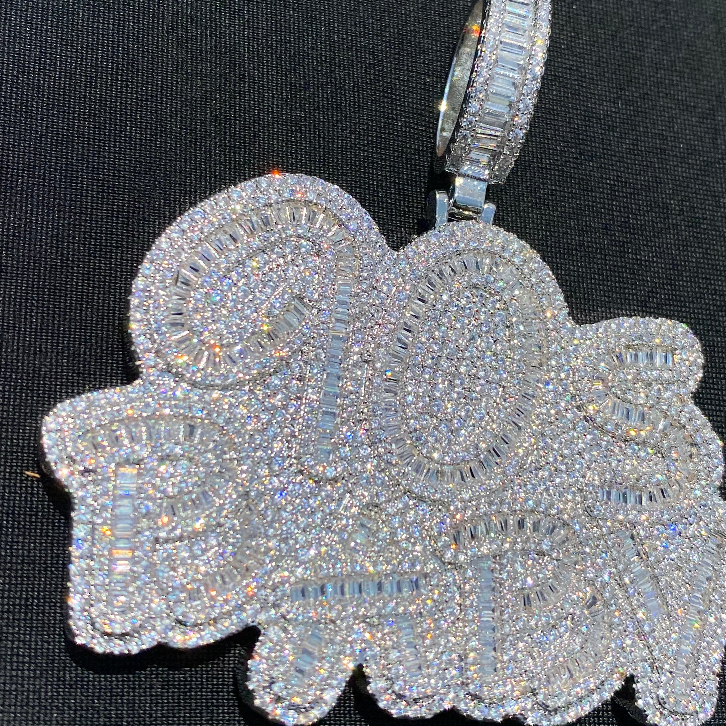 Iced Out “90s Baby” Baguette Diamond Pendant
