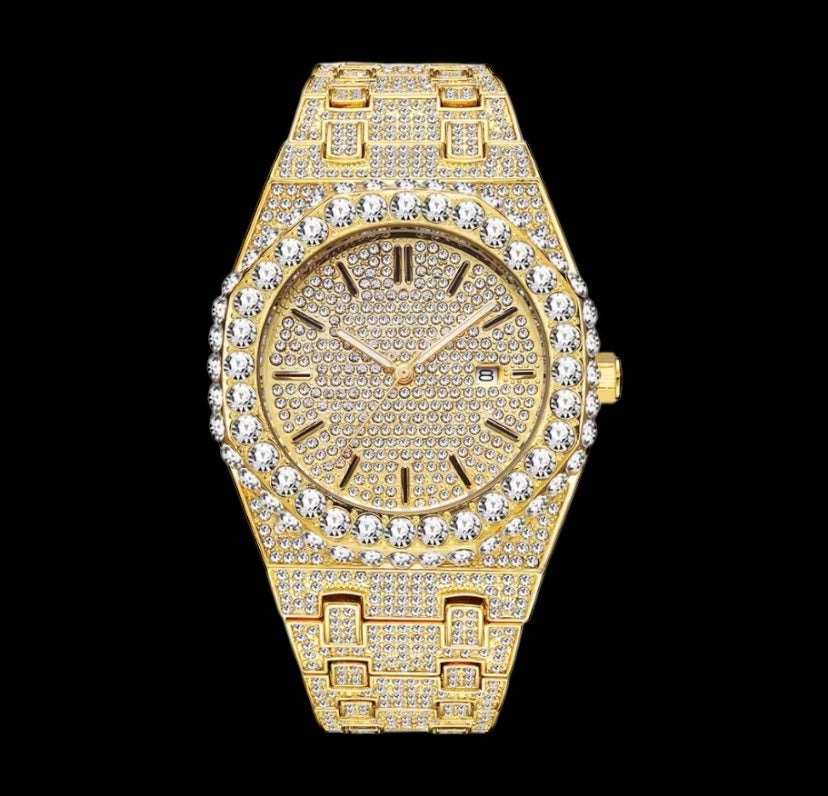 Iced Out 40mm Gold Fully Diamond Watch