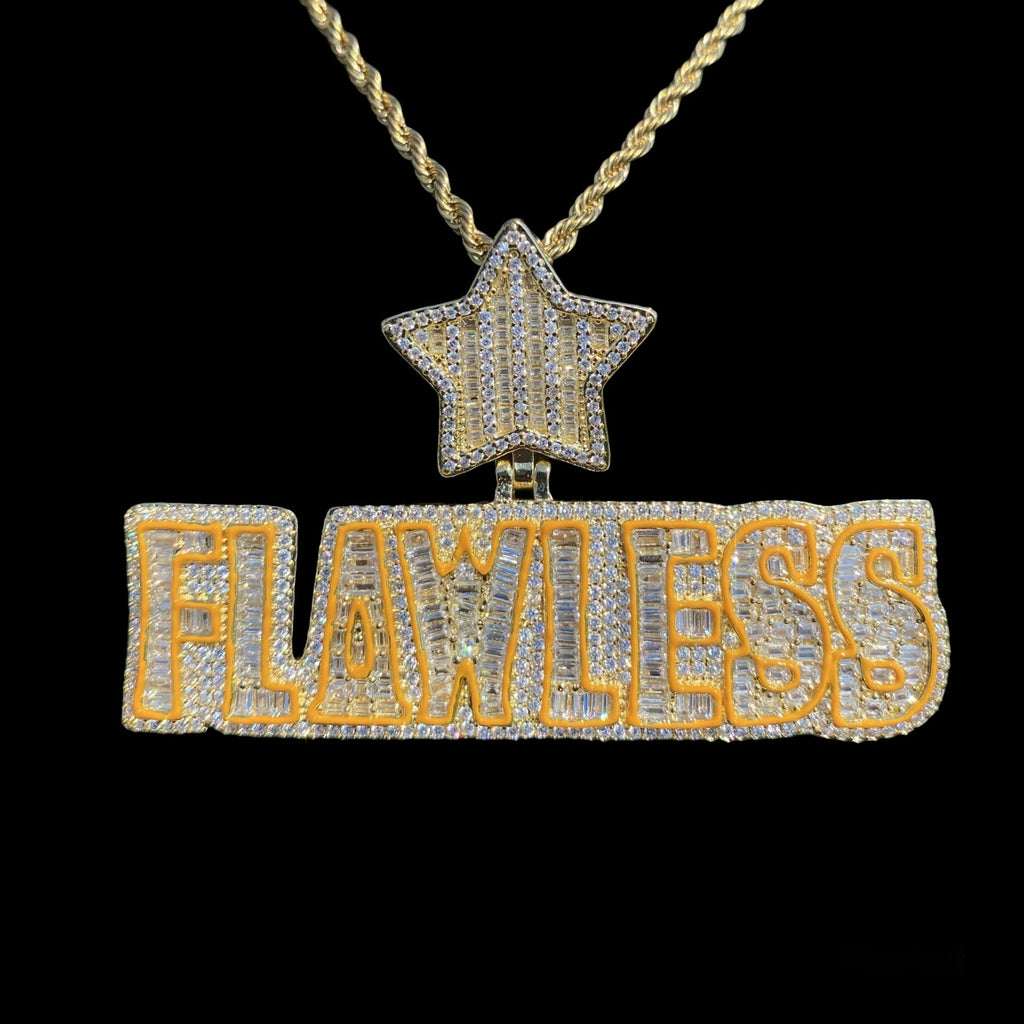Iced Out “Flawless” Star Baguette Pendant