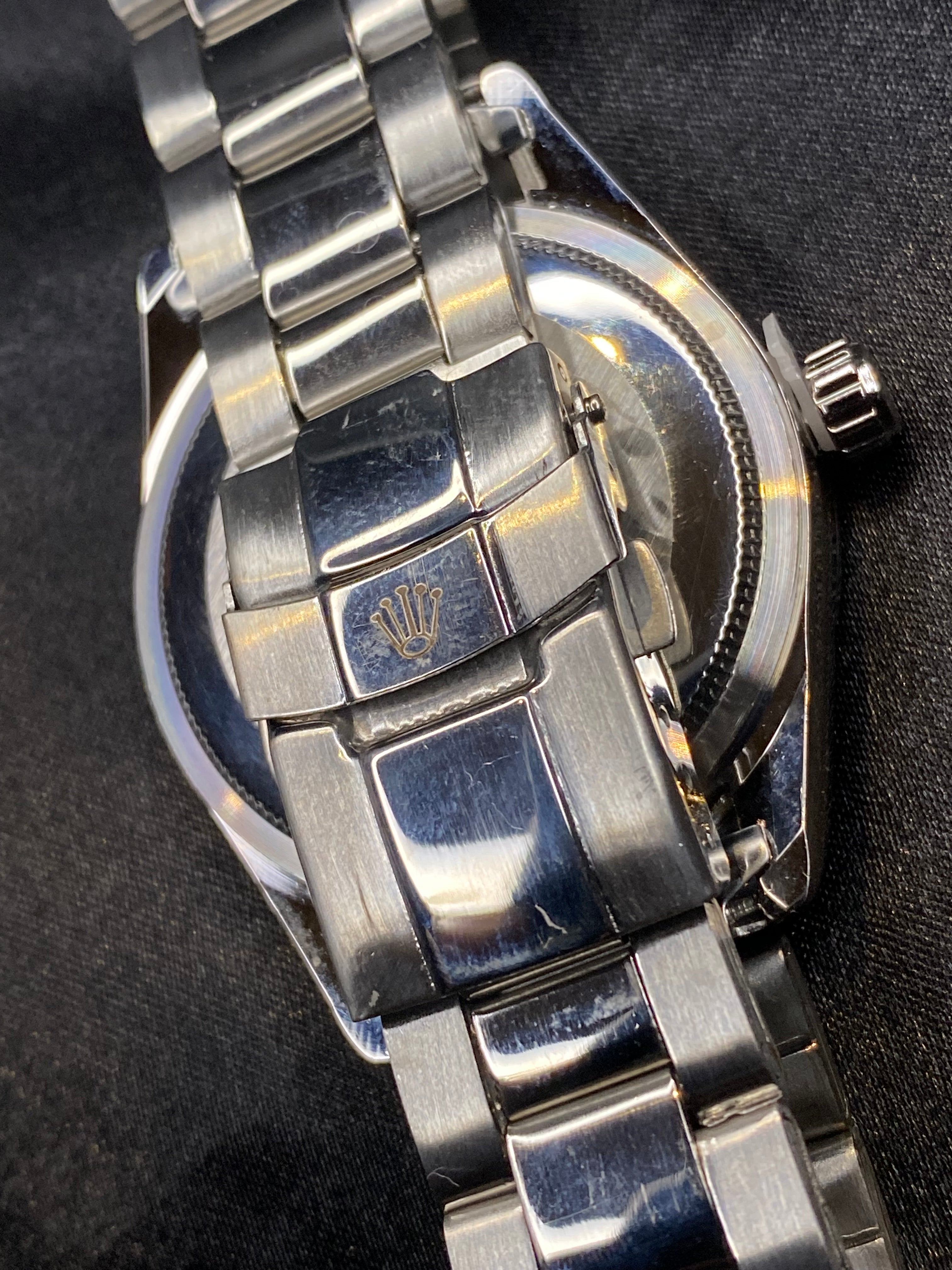 Silver Luxury Blue Oyster Perpetual RLX Watch