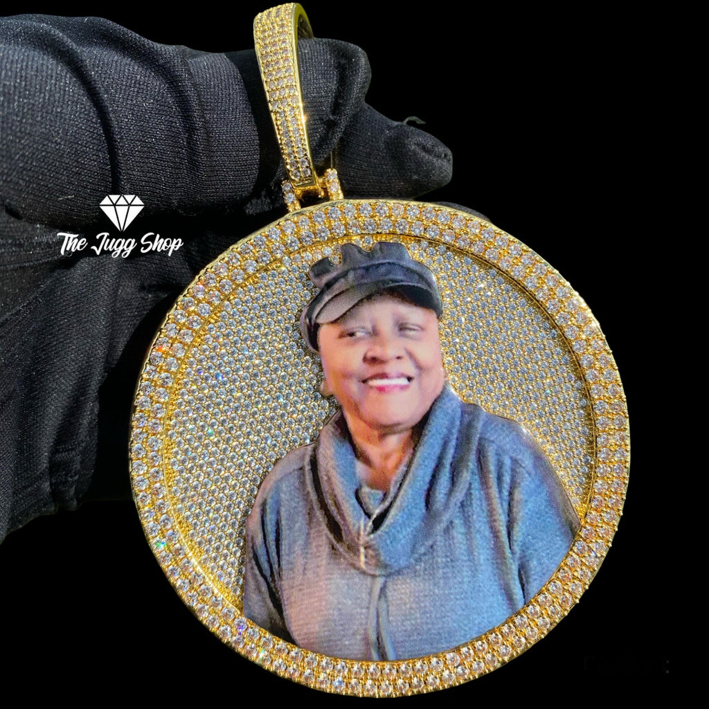 Custom 10K Iced Out 3D Print Diamond Photo Charm