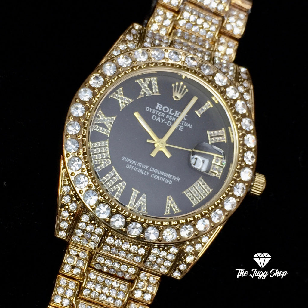 18k Iced Out Gold Presidential Luxury Mens RLX Watch