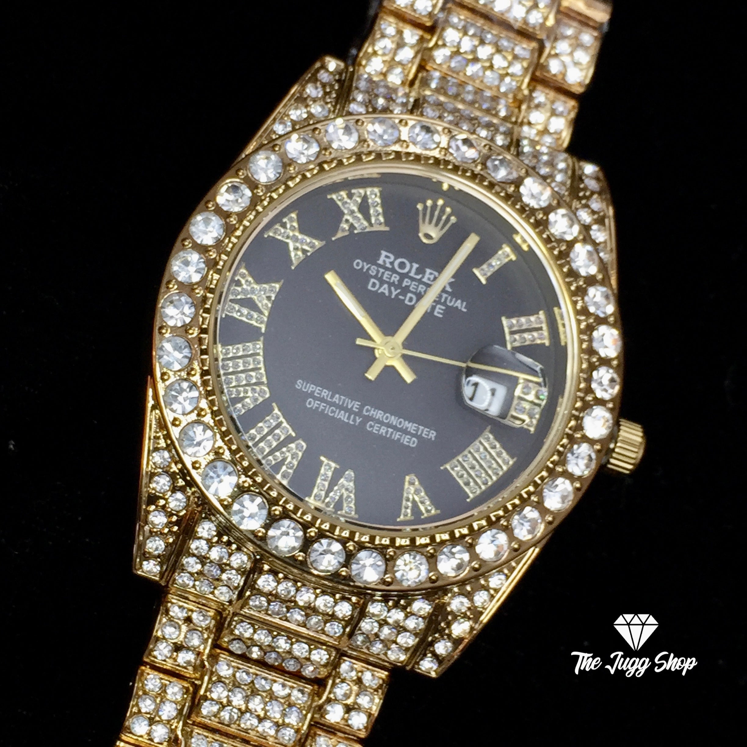 18k Iced Out Gold Presidential Luxury Mens RLX Watch