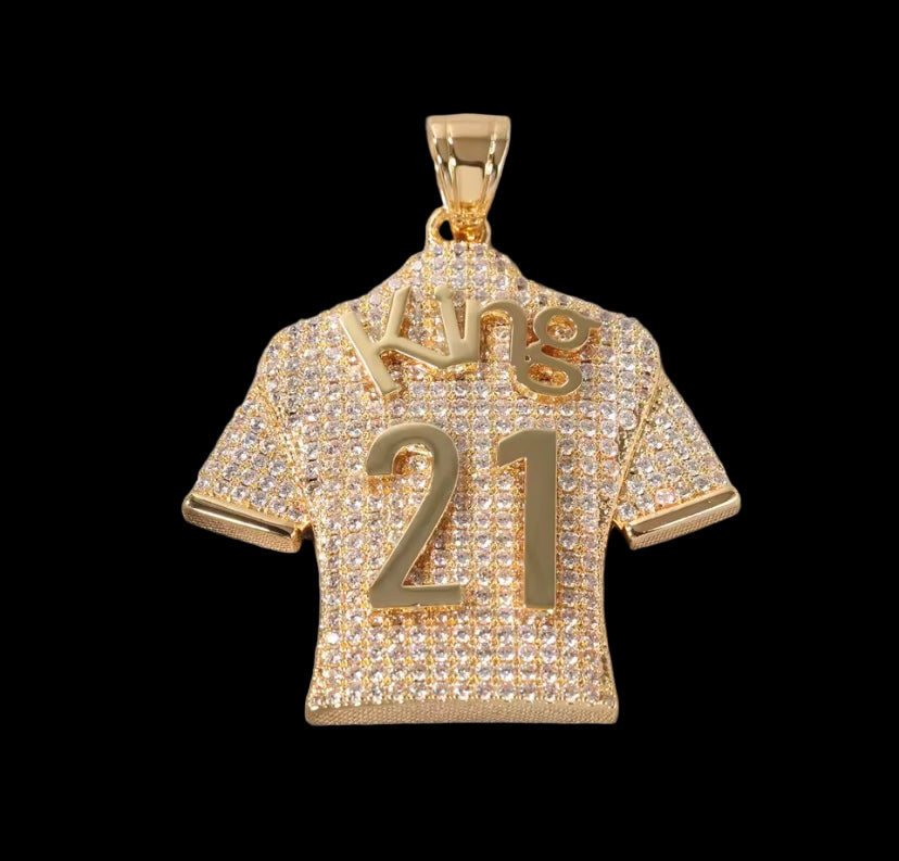 Custom Iced Out 10K Diamond Jersey Pendant