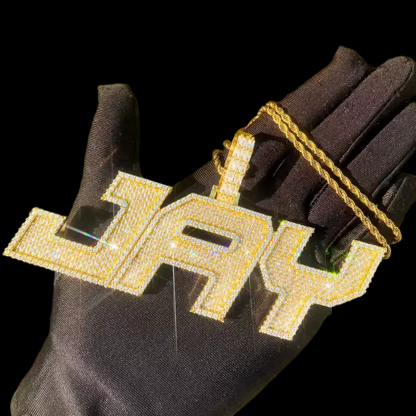 NEW Iced Out Custom Diamond Name Pendant