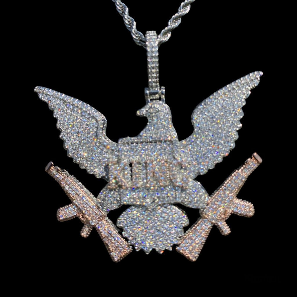 Iced Out KING Designer Diamond Pendant