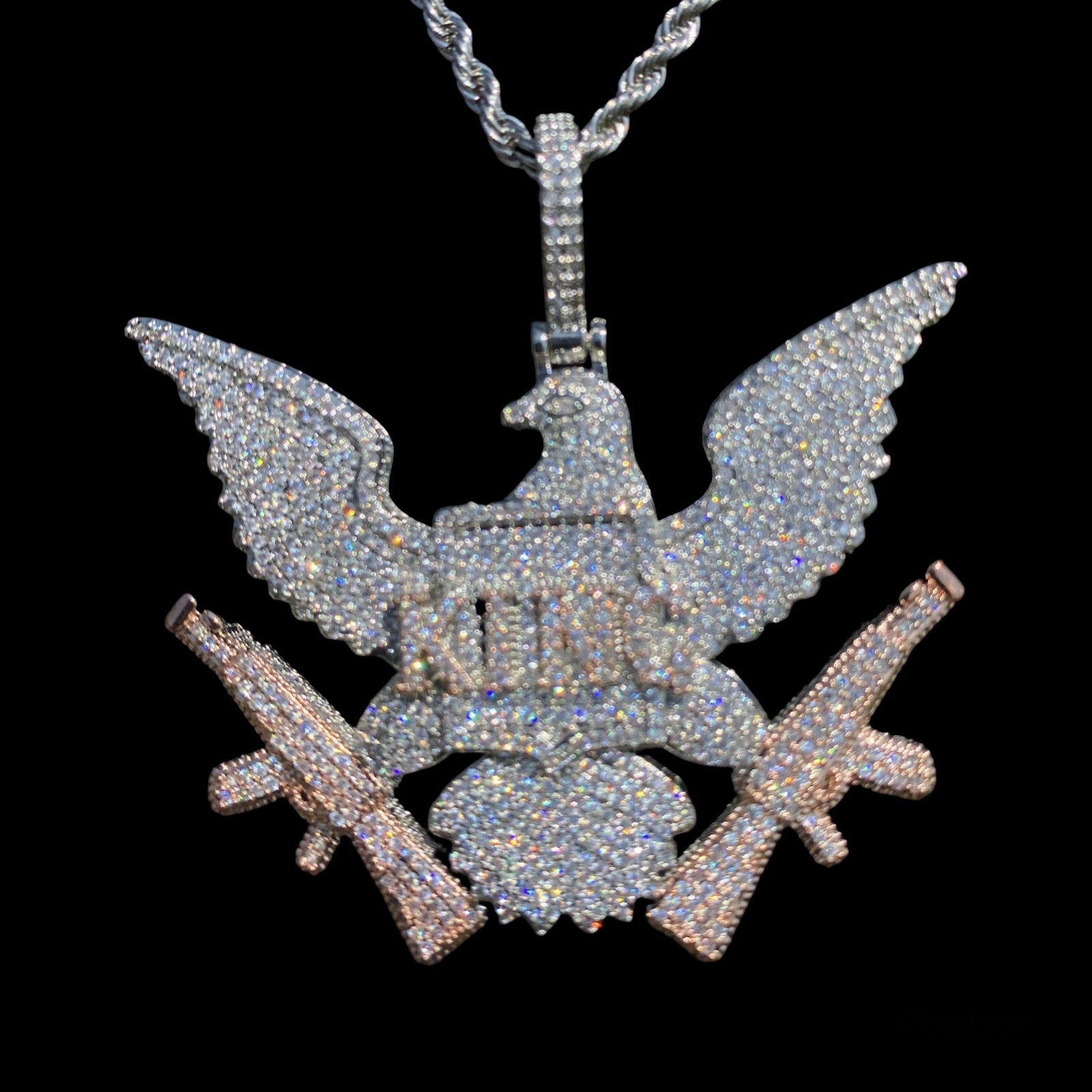 Iced Out KING Designer Diamond Pendant