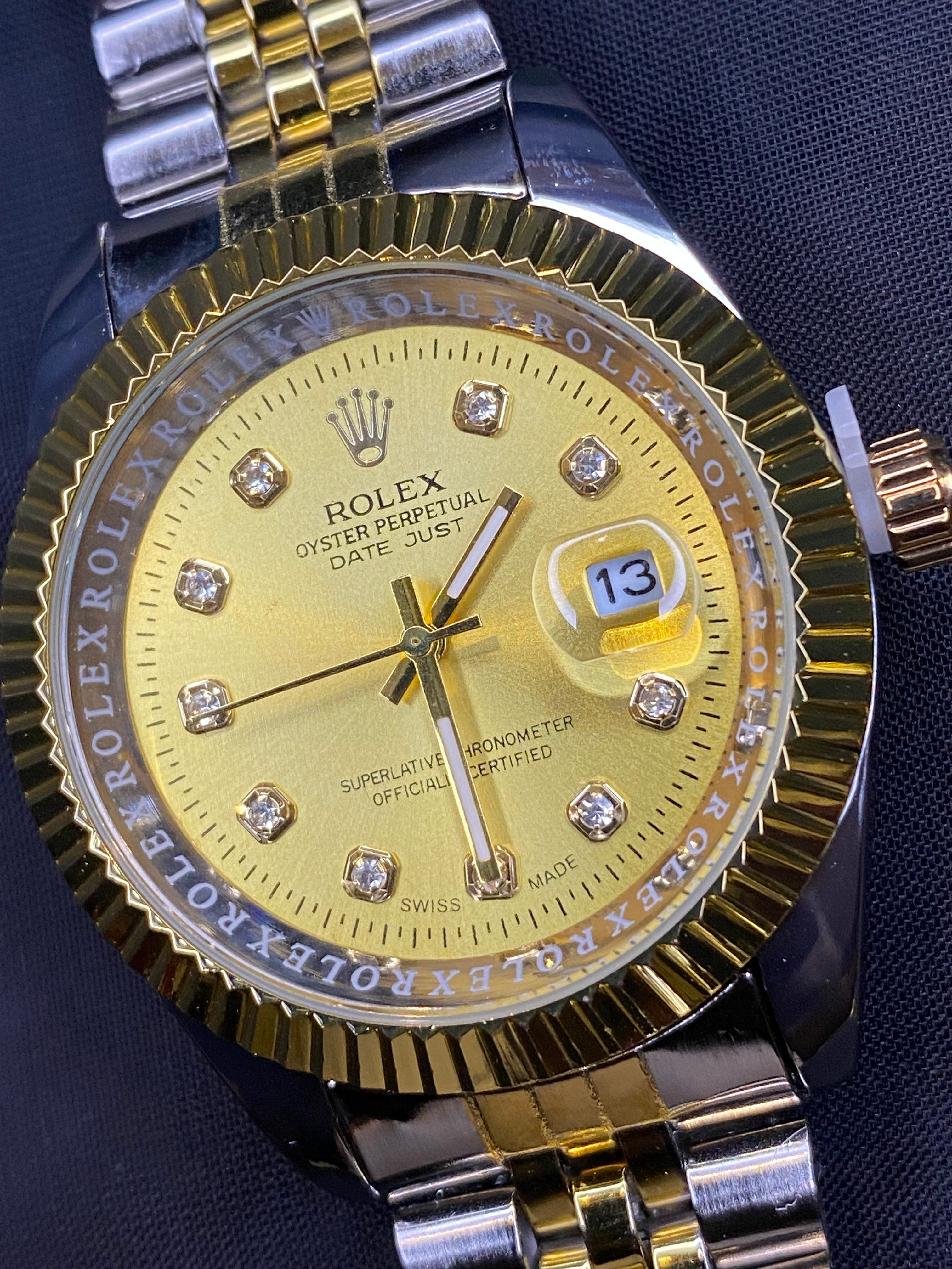 Two Tone Luxury Jubilee Plain Day-Date RLX Watch