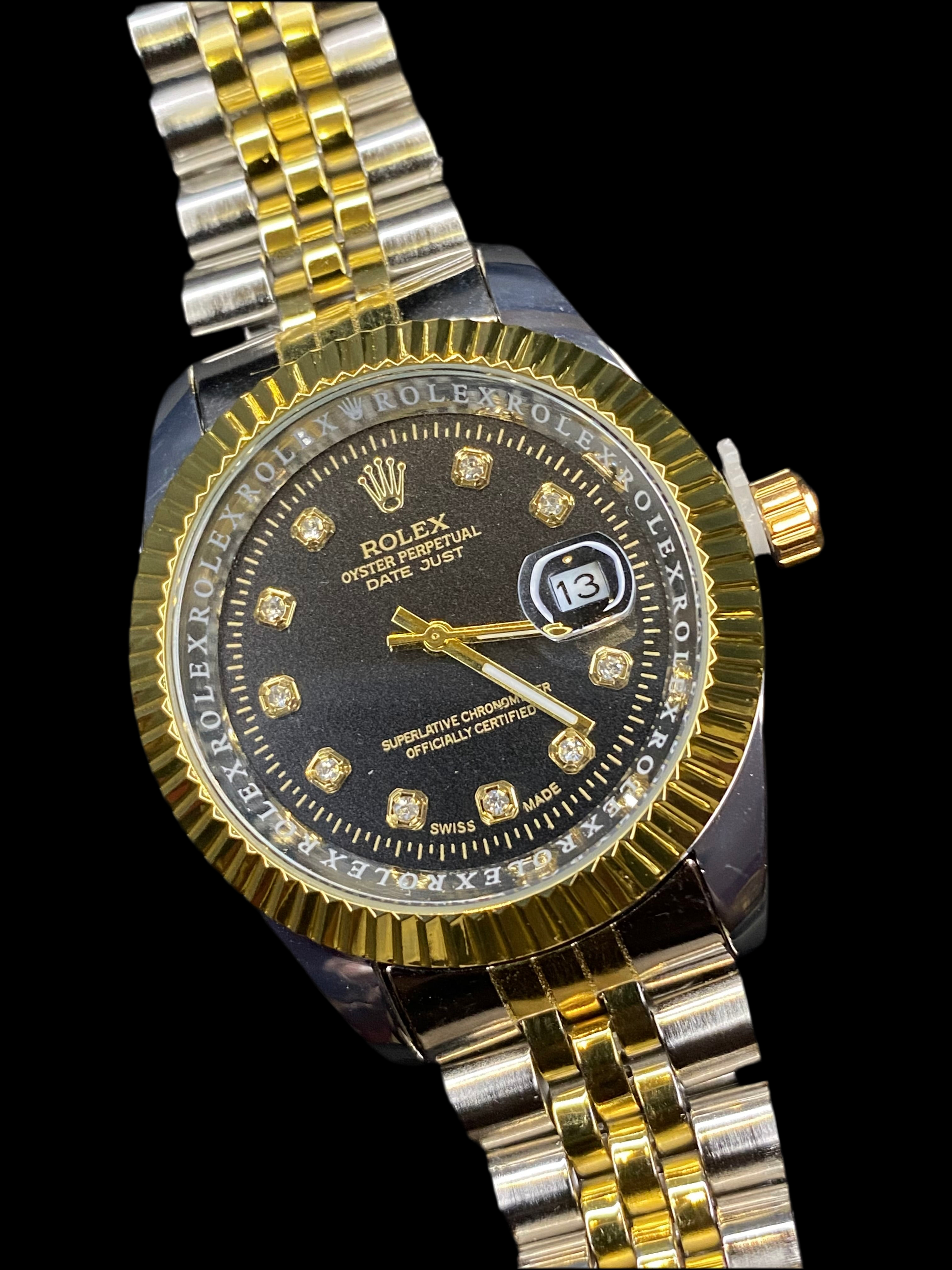 Two Tone Luxury Plain Jubilee RLX Watch