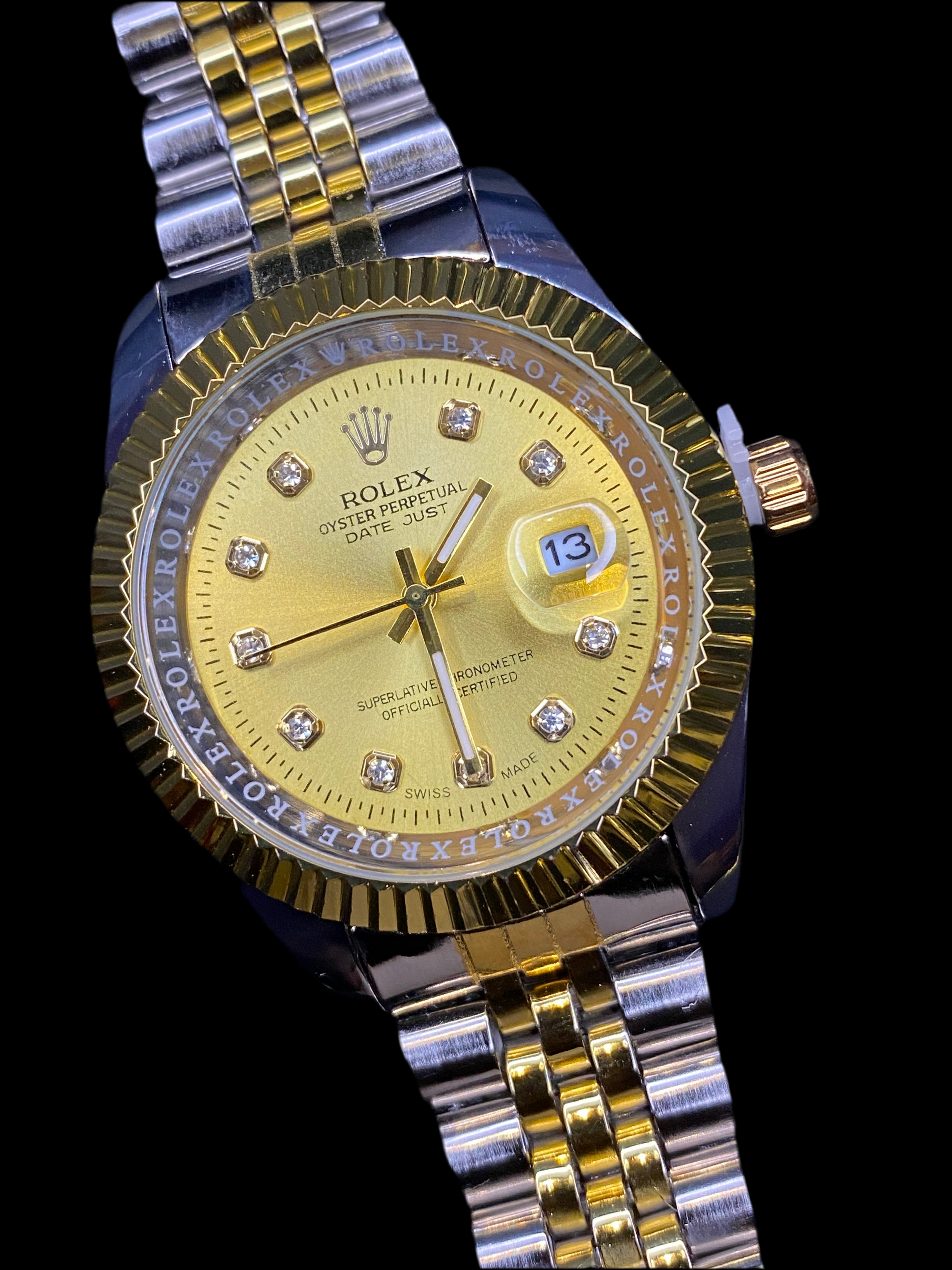 Two Tone Luxury Jubilee Plain Day-Date RLX Watch