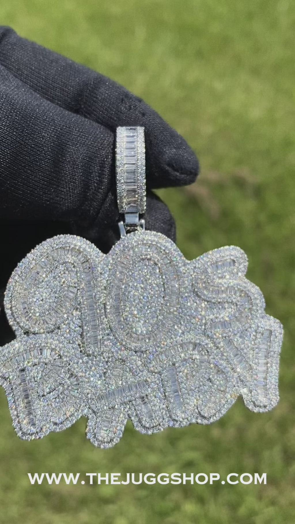 Iced Out “90s Baby” Baguette Diamond Pendant