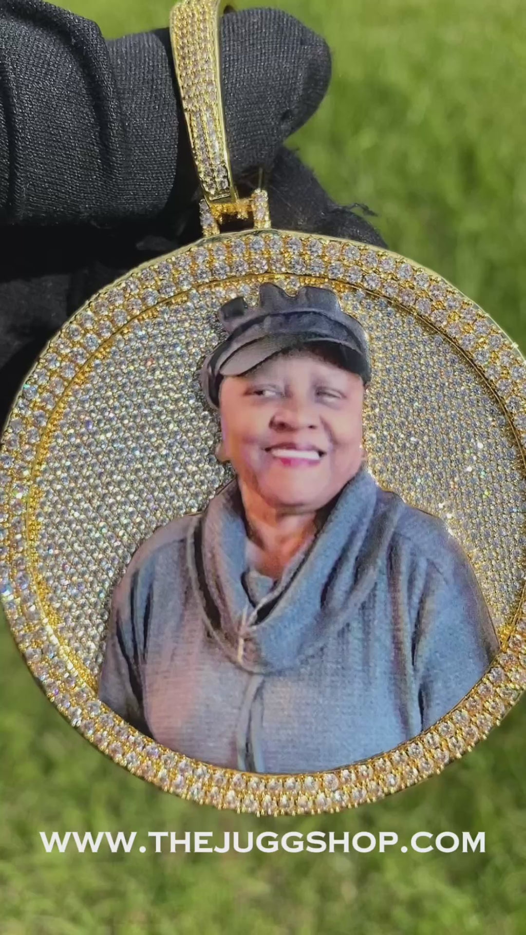 Custom 10K Iced Out 3D Print Diamond Photo Charm