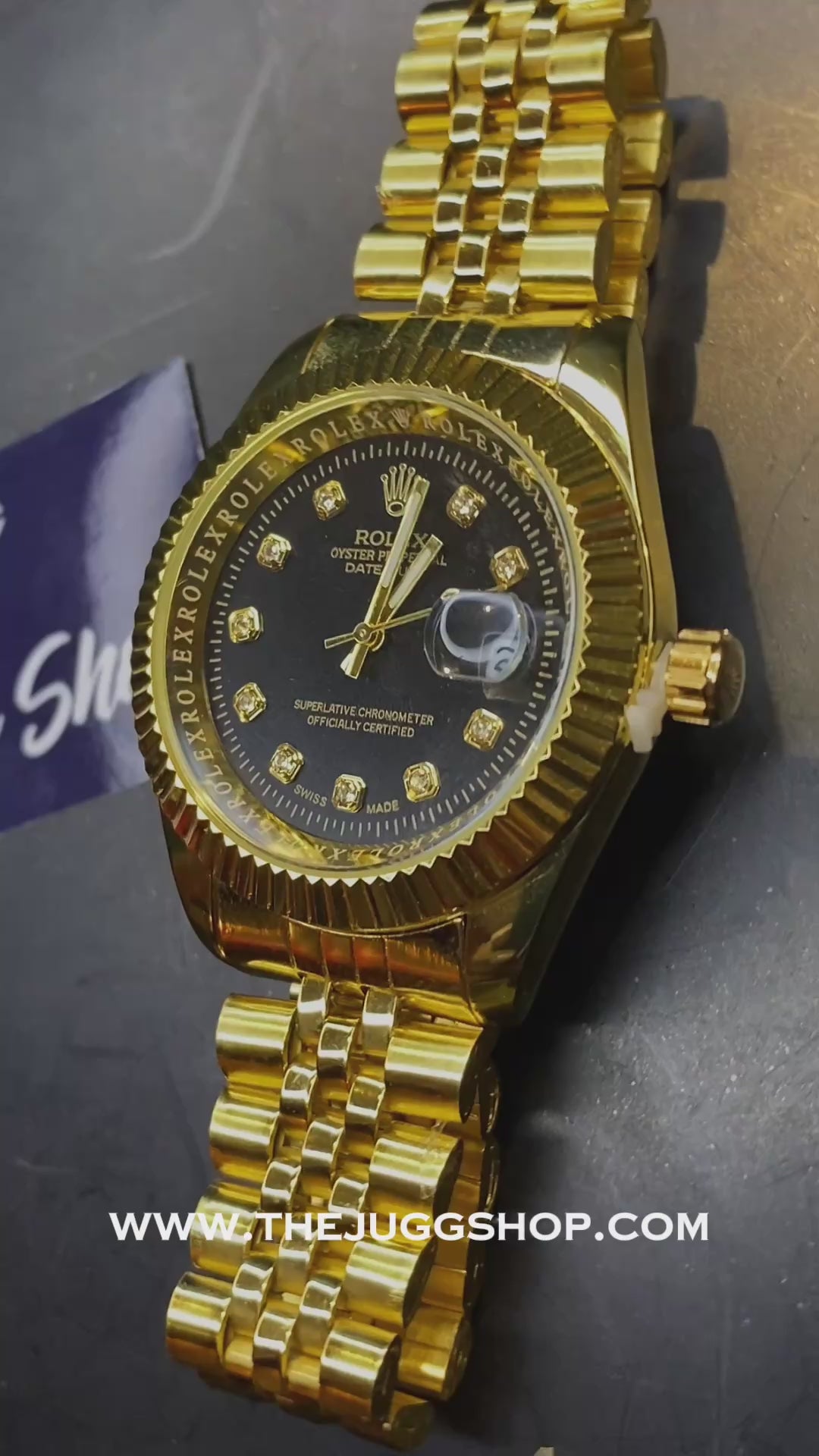 Gold Luxury Plain Jubilee Day-Date RLX Watch