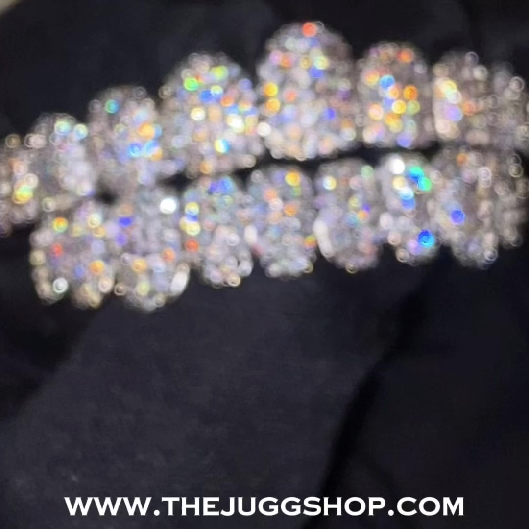 10K Iced Out Diamond Perm Look Grill