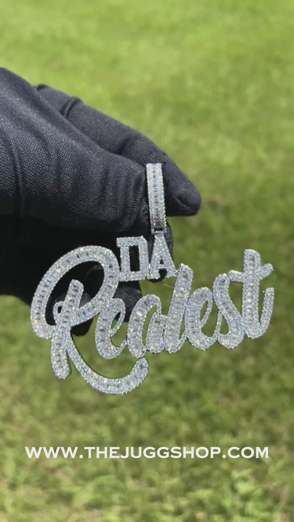 Iced Out “Da Realist” Baguette Pendant