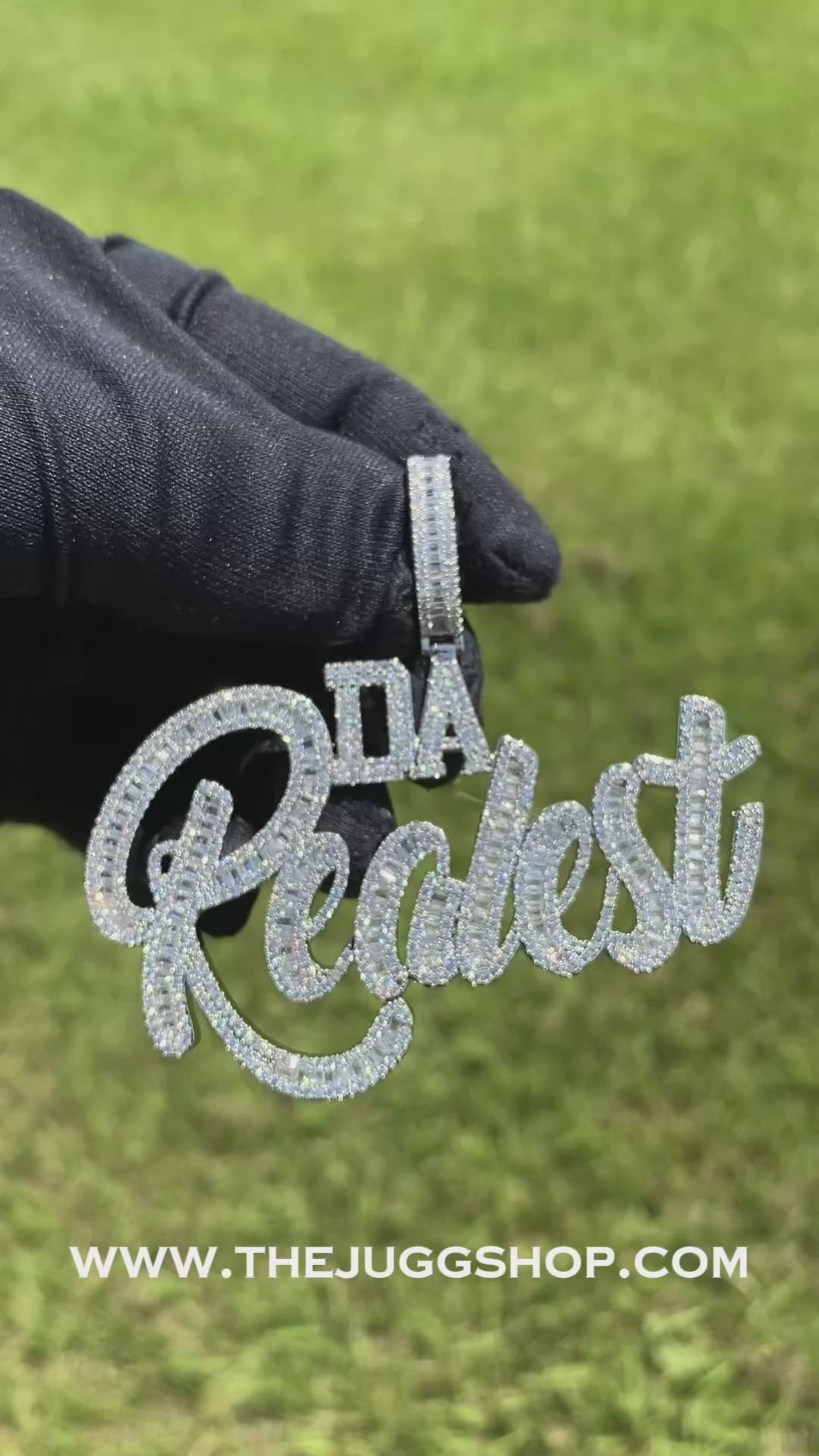 Iced Out “Da Realist” Baguette Pendant
