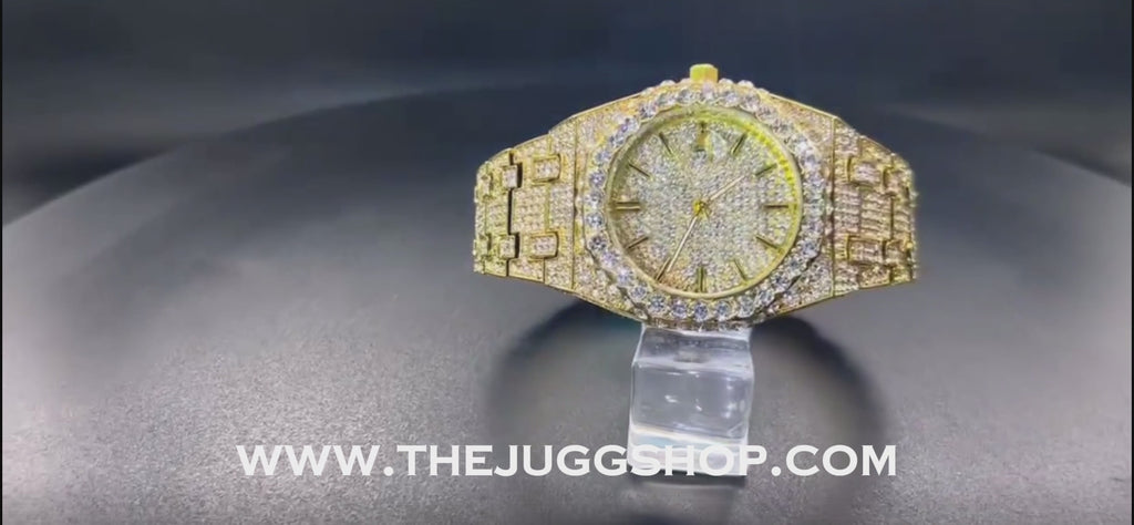 Iced Out 40mm Gold Fully Diamond Watch