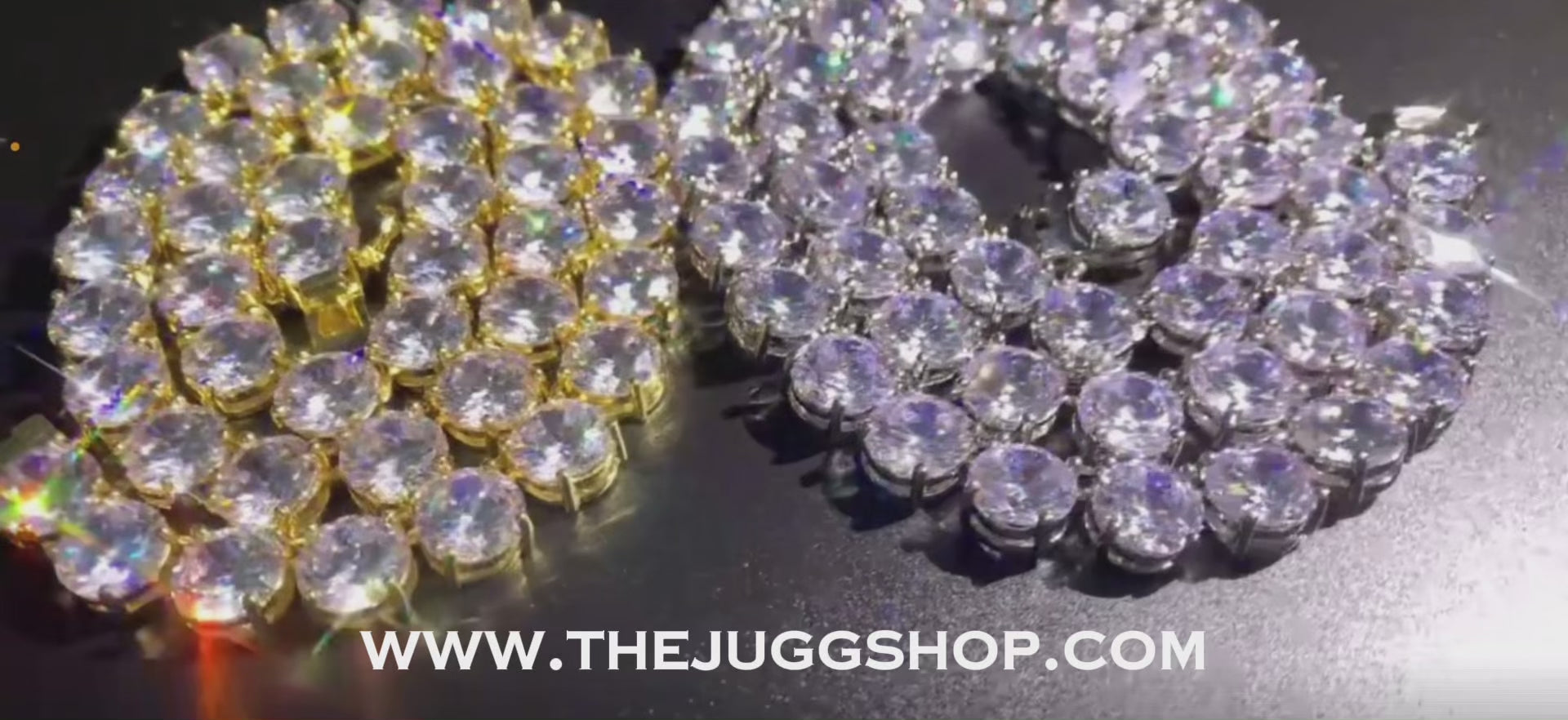 10mm Iced Out Silver Diamond Tennis Chain