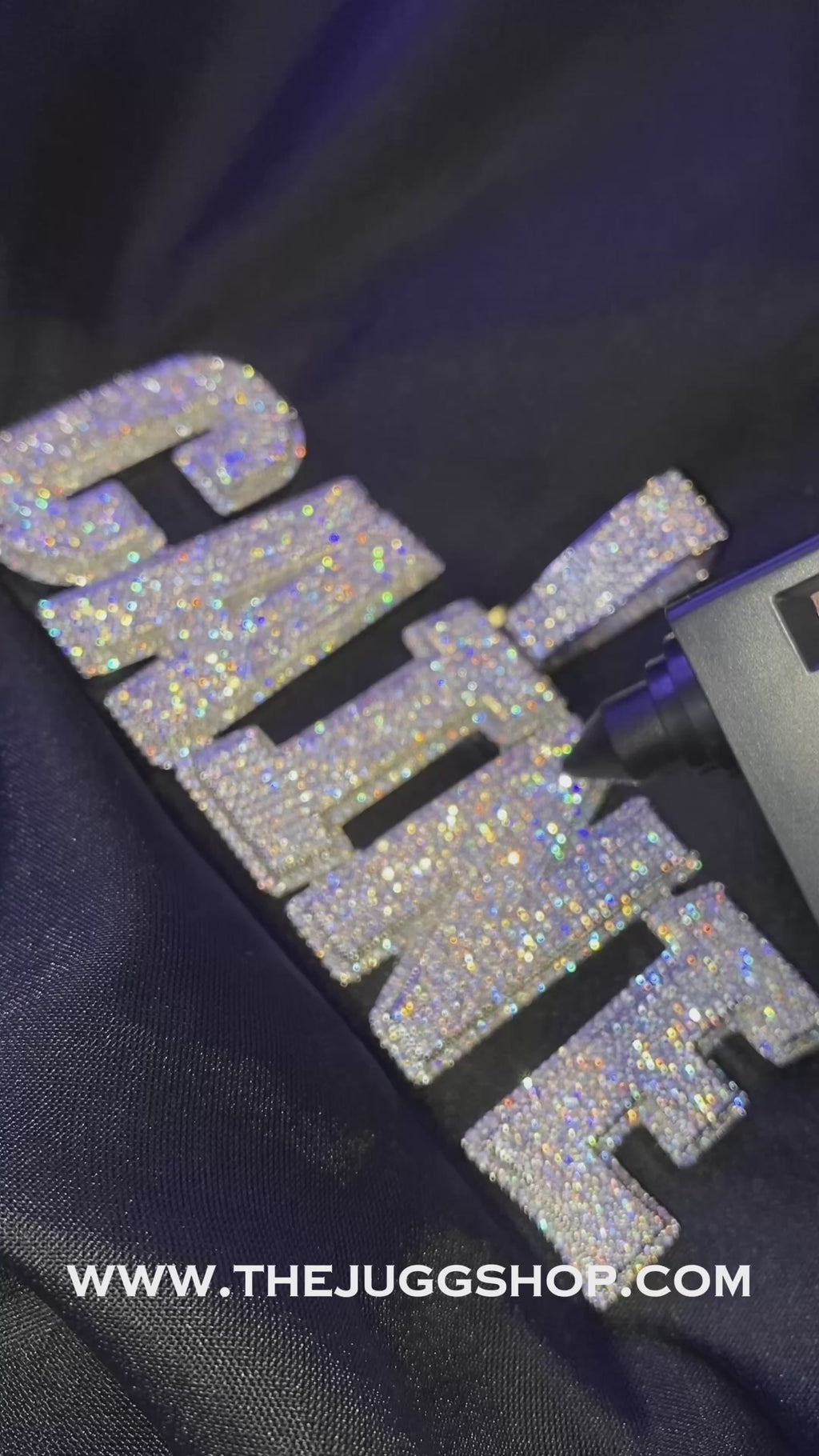 Iced Out Custom Sketch Name Pendant