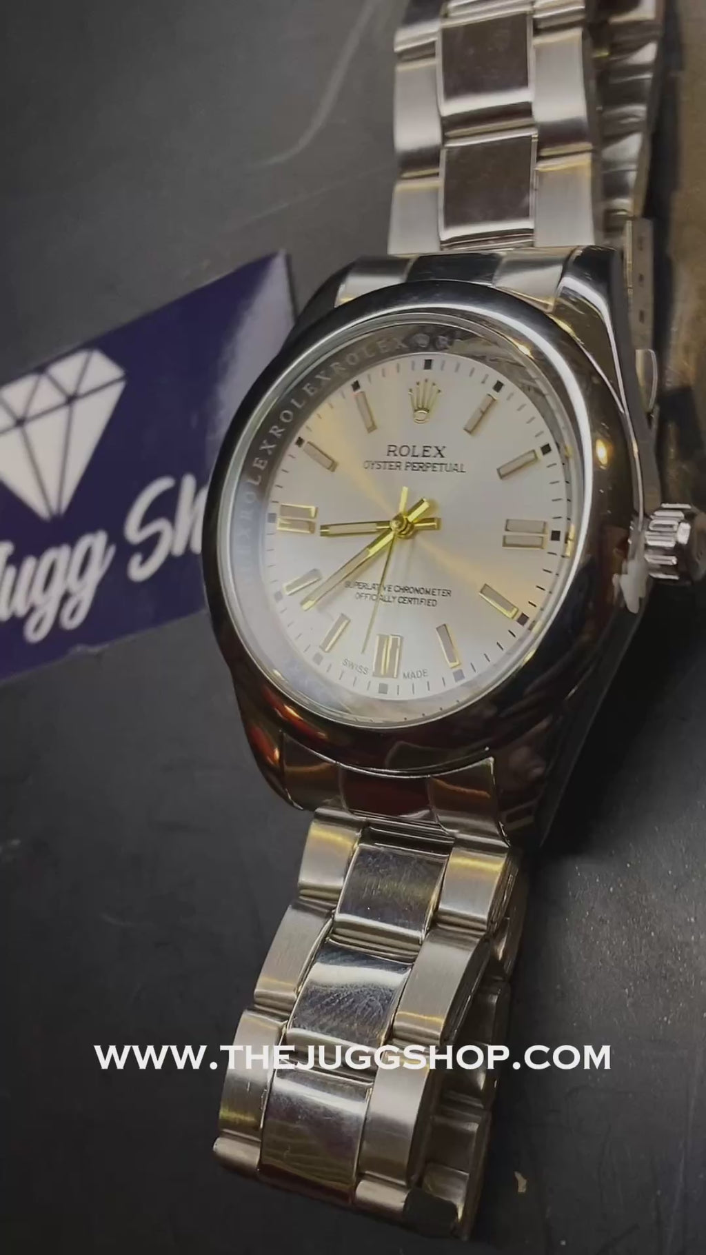 Silver Luxury Oyster Perpetual RLX Watch