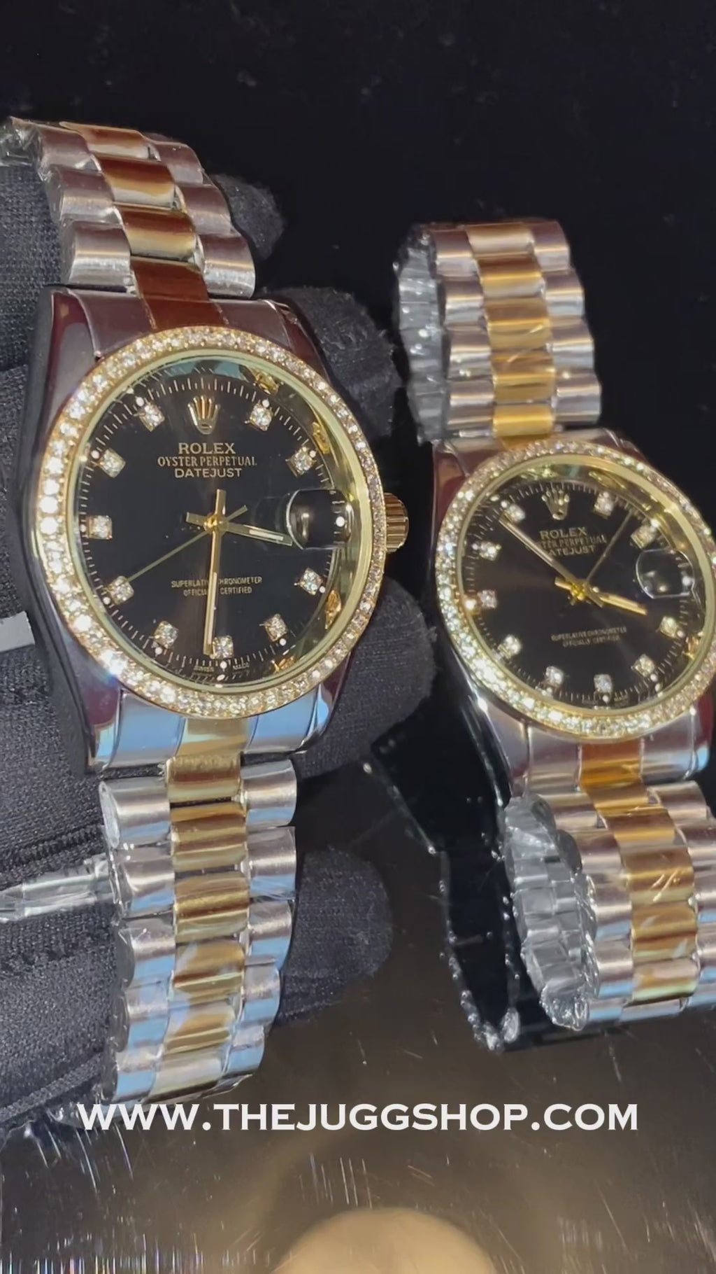 Luxury Two Tone Diamond RLX Day-Date Presidential Watch