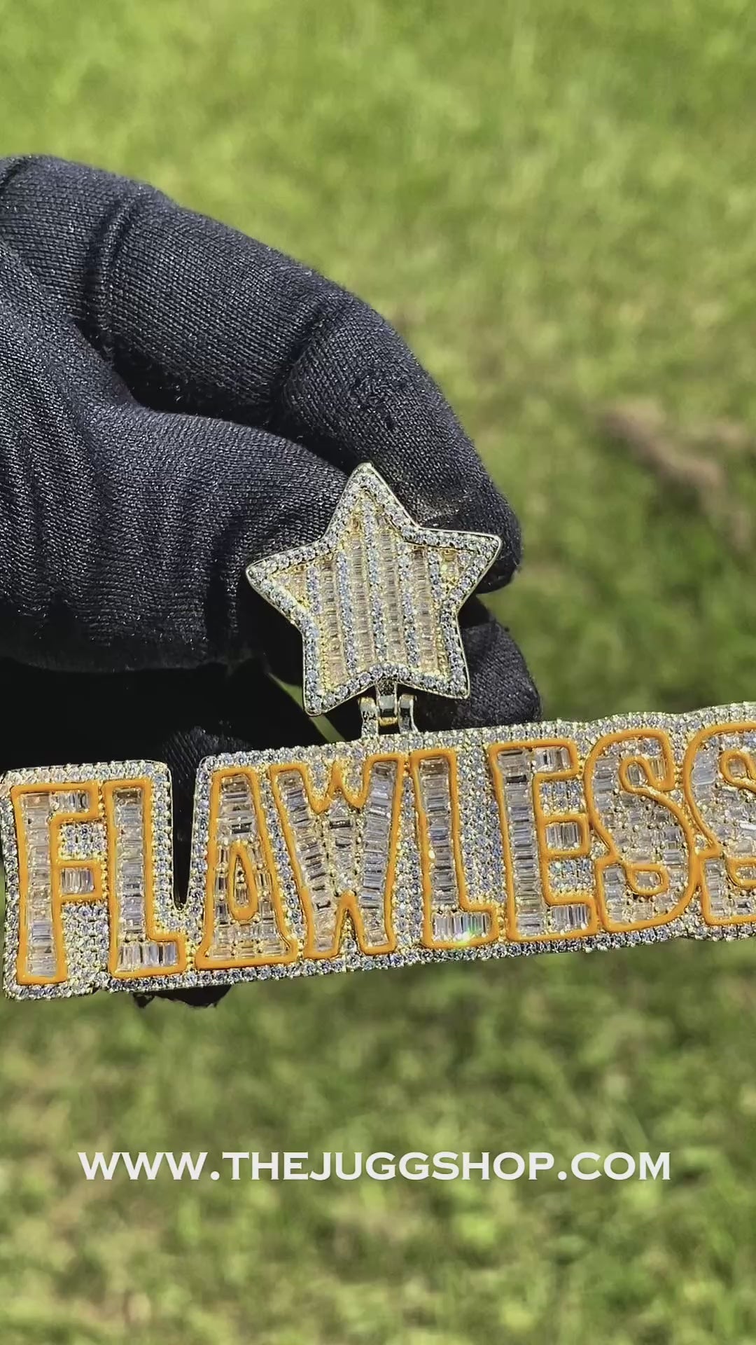 Iced Out “Flawless” Star Baguette Pendant