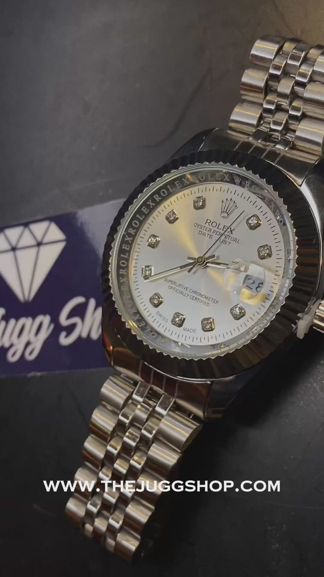 Silver/Silver Luxury Day-Date Jubilee RLX Watch