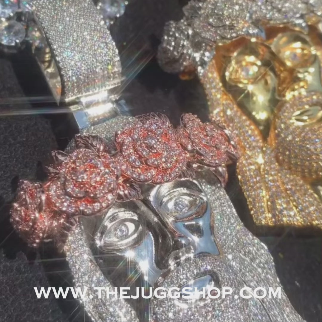 14k Iced Out Diamond Two Tone Jesus Piece Pendant