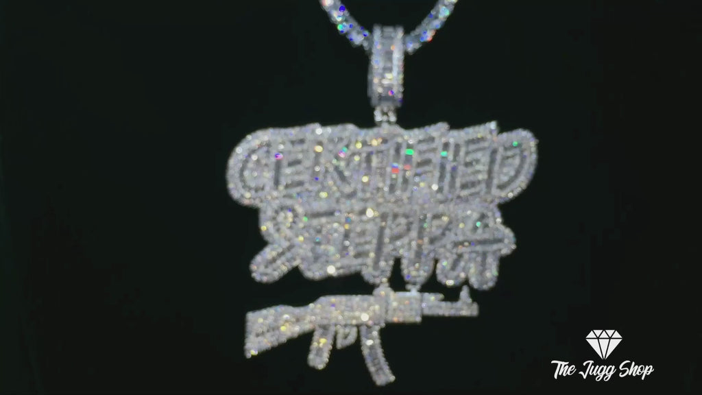 Iced Out Silver “Certified Steppa” Pendant