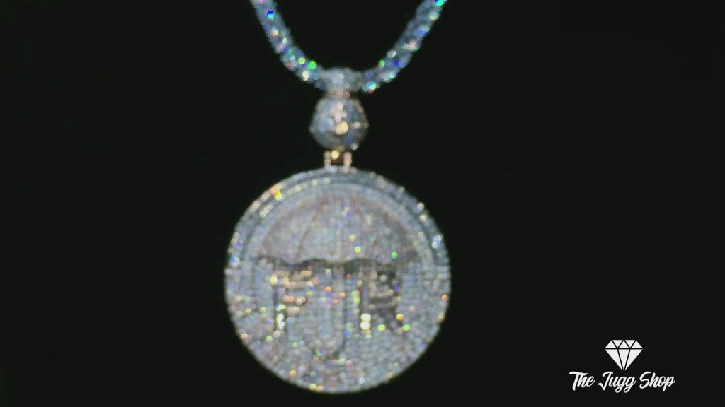 Iced Out Rose Gold “Forever Rich” Pendant