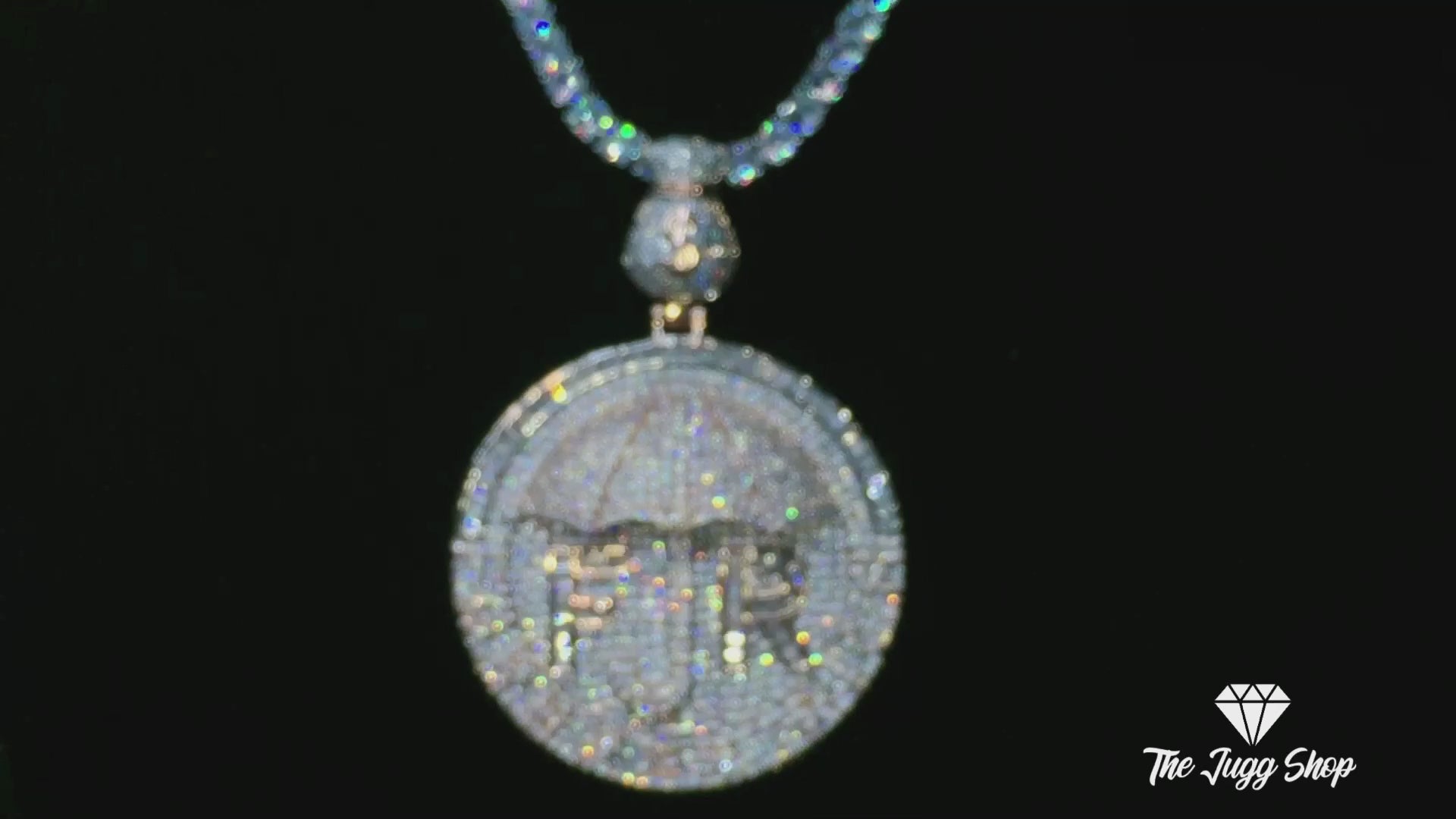 Iced Out Rose Gold “Forever Rich” Pendant