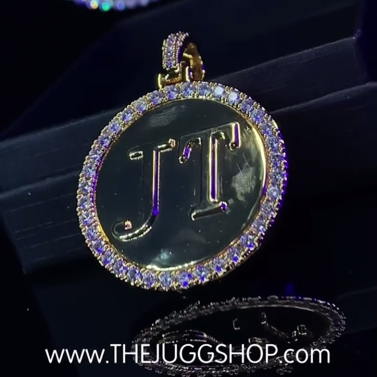 Custom Diamond Mini Medallion Name Pendant